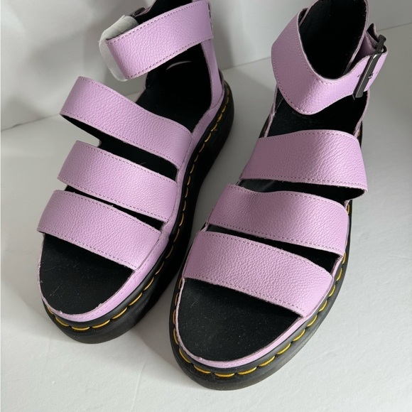 Doc Dr. Martens Clarissa II Platform Strap Sandals Lilac Leather EU 42 US 10 NEW - Picture 3 of 9